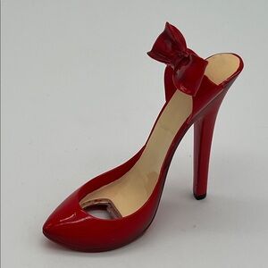 Red High Heel Stiletto with Bow Bottle Opener